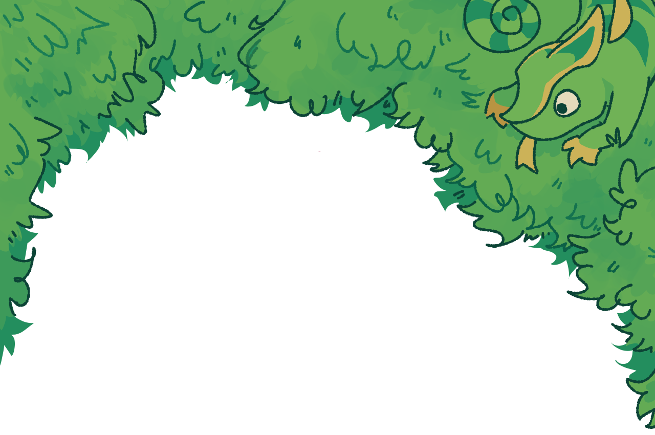 Chameleon on some leaves